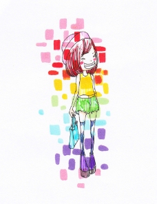 彩虹少女图片