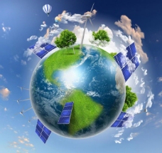 地球日绿色环保生态地球图片