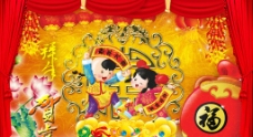 春节背景海报模板图片
