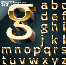 金色字母设计图片