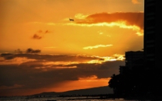 夏威夷日落图片