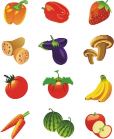 果蔬蔬菜矢量图