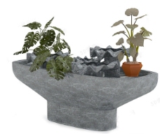 喷泉 3d模型