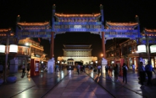 北京夜景北京前门夜景图片
