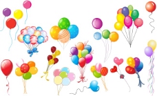 缤纷色彩缤纷彩色气球矢量素材