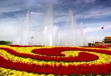 喷泉设计春节元素视频素材图片
