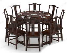 餐桌组合餐桌椅组合3d模型