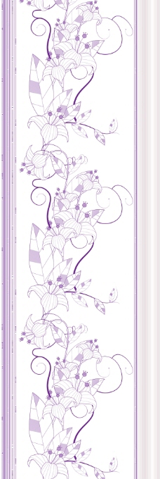 紫色花移门