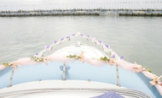 科技婚礼素材游艇婚礼船头图片