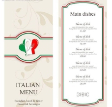 画册设计意大利菜单图片