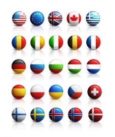 圆形素材圆形国旗标志图标素材图片
