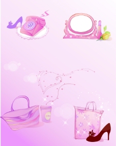 手提袋包装时尚用品粉色移门图片