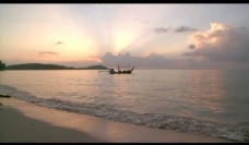 视频模板海上小船风景画视频图片