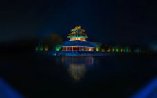 北京夜景北京故宫角楼夜景图片