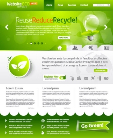 绿色环保网站模版