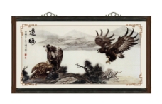 中式壁挂雄鹰展翅图片