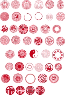 圆形形图案中国传统圆形图案