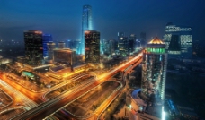 北京夜景北京CBD夜景图片