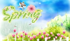 spring韩国插画春天图片