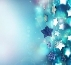 企业文化蓝色星星圣诞贺卡背景图片
