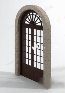 古典风门的3d模型