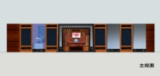中式家具展厅主视图