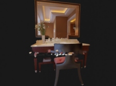 洗手间化妆桌3d模型