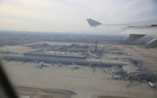 飞机场飞机上拍摄的首都机场图片