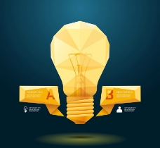创新思维灯泡标签图片