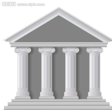 希腊古典石柱图片