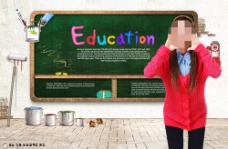 韩国教育展板