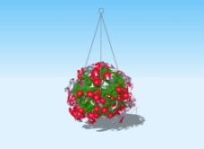 3d链条素材花球3D模型图片