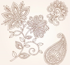 欧式花纹背景植物花纹图片