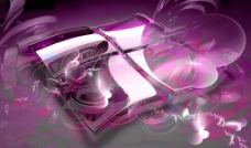 立体 水晶 紫色梦幻图片