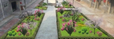 花园绿化效果图图片