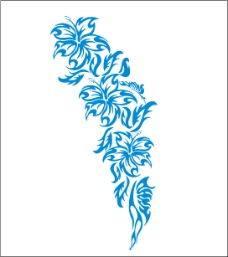 蓝色花卉纹理AI下载免费下载
