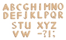木板木纹英文字体矢量素材