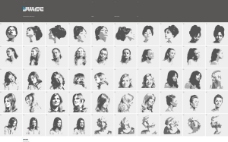 女性表情外国女性写实表情黑白头像