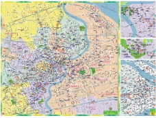 上海建筑超级详细的矢量上海地图街道标志建筑都有PDF