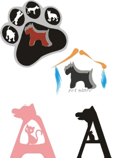 宠物狗宠物店logo图片