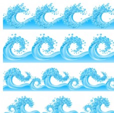 大自然蓝色海浪设计