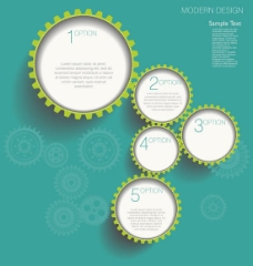 创意齿轮信息图表矢量素材3