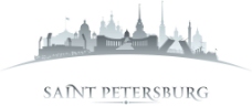 房地产背景圣彼得堡城市剪影图片