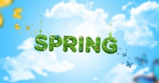springSpring春季海报背景PSD素材