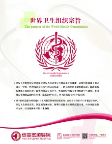 医疗卫生世界卫生组织医疗展板图片