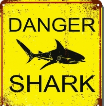 小心鲨鱼标志图片