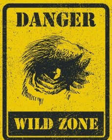 野外危险警告标志图片