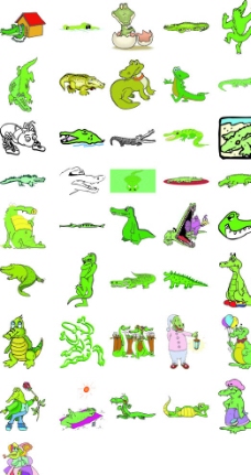卡通鳄鱼图片