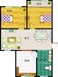 家居地板室内平面图